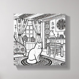 はっきりした簡単猫#43 キャンバスプリント