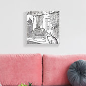 はっきりした簡単猫#5 キャンバスプリント (インサイチュ (リビング))