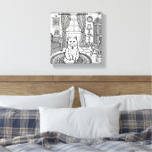 はっきりした簡単猫#7 キャンバスプリント (インサイチュ (寝室))