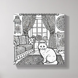 はっきりした簡単猫#8 キャンバスプリント