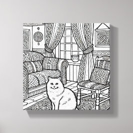 はっきりした簡単猫#9 キャンバスプリント