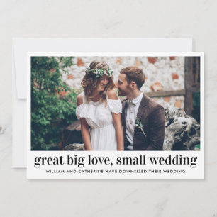 はっきりした素晴らしBig Love Smallの結婚縮小写真 案内状