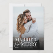 はっきりした結婚したメリー結婚の写真 シーズンカード (正面)