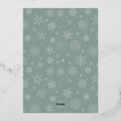 はっきりした結婚したメリー結婚の写真 箔シーズンカード (裏面)