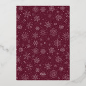 はっきりした結婚したメリー結婚の写真 箔シーズンカード (裏面)