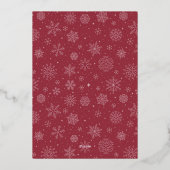 はっきりした結婚したメリー結婚の写真 箔シーズンカード (裏面)