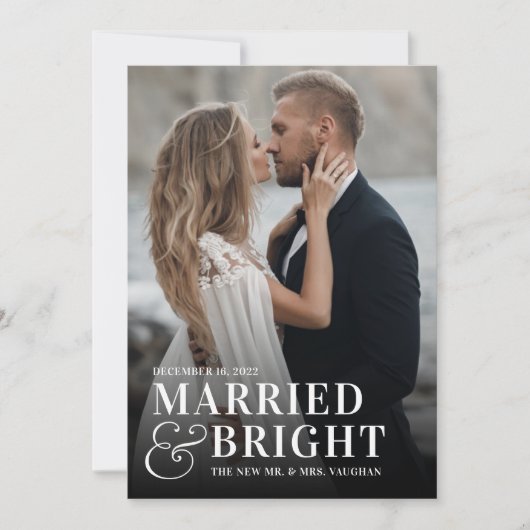 はっきりした結婚したBright結婚の写真 シーズンカード (正面)