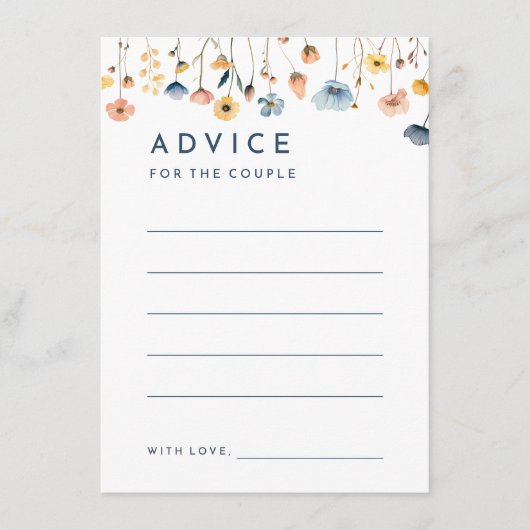 はっきりした結婚エレガントフローラアドバイス アドバイスカード (正面)