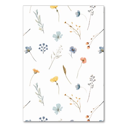 はっきりした結婚エレガントフローラ座席表 テーブルナンバー (裏面)