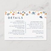 はっきりした結婚エレガントフローラ詳細 エンクロージャーカード (正面)