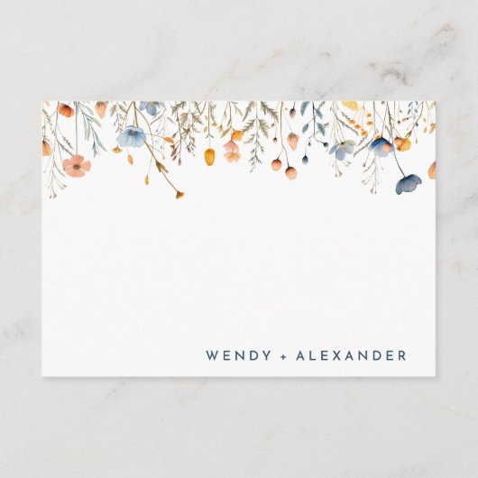 はっきりした結婚エレガントフローラ詳細 エンクロージャーカード (裏面)