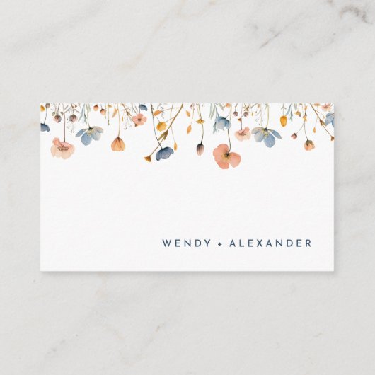 はっきりした結婚エレガントフローラ エンクロージャーカード (裏面)