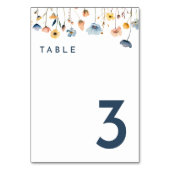 はっきりした結婚エレガントフローラ テーブルナンバー (裏面)