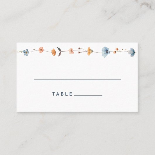 はっきりした結婚エレガントフローラ プレイスカード (正面)