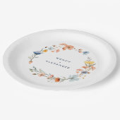 はっきりした結婚エレガントフローラ ペーパープレート (アングル)