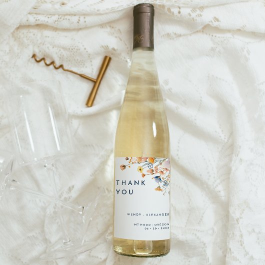 はっきりした結婚エレガントフローラ ワインラベル