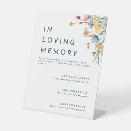 はっきりした結婚エレガントフローラ 台座サイン (正面)