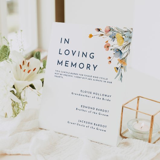 はっきりした結婚エレガントフローラ 台座サイン