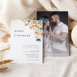 はっきりした結婚エレガントフローラ 招待状