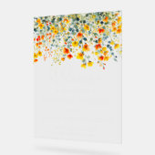 はっきりした結婚フローラ アクリルサイン (傾斜)