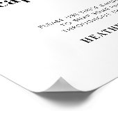 はっきりした結婚モダン使い捨てカメラ標識 ポスター (角)