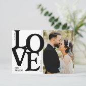 はっきりした結婚写真結婚の サンキューカード (スタンド正面)