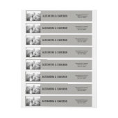 はっきりした結婚 |グレーと黒の文字と写真 ラップアラウンドラベル (シート)