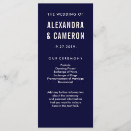 はっきりした結婚 |ネイビーブルーと赤面文字プログラム プログラム