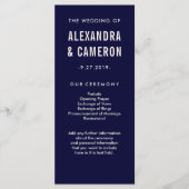 はっきりした結婚 |ネイビーブルーと赤面文字プログラム プログラム (正面)