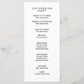 はっきりした結婚 |ホワイトプロモダングラムのブラック文字 プログラム (裏面)