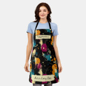 はっきりした絵を描名前をカスタムする付き(ばちゃばちゃ)跳ねる エプロン (着用した状態)