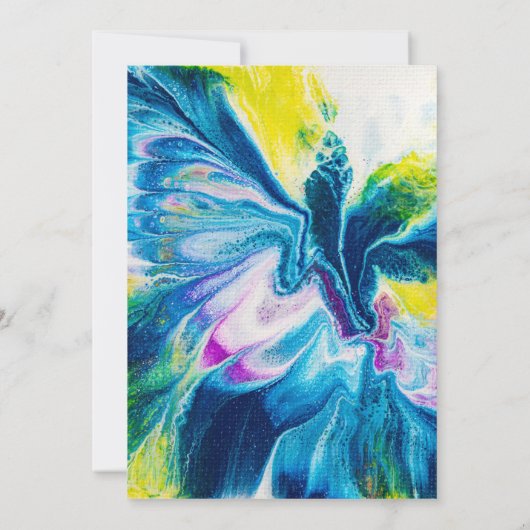 はっきりした絵を描抽象芸術 招待状 (裏面)