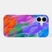 はっきりした絵を描抽象芸術 iPhone 16ケース (裏面横)
