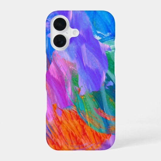 はっきりした絵を描抽象芸術 iPhone 16ケース (裏面)