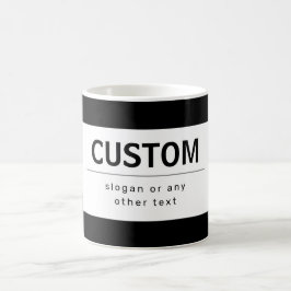 はっきりした編モダン集文字 | ブラック&ホワイト コーヒーマグカップ