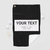 はっきりした編モダン集文字 | ブラック&ホワイト ゴルフタオル (インサイチュ)