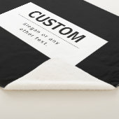 はっきりした編モダン集文字 | ブラック&ホワイト シェルパブランケット (3/4)