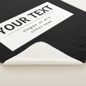 はっきりした編モダン集文字 | ブラック&ホワイト シェルパブランケット (3/4)