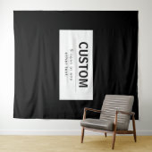 はっきりした編モダン集文字 | ブラック&ホワイト タペストリー (インサイチュ(横))