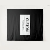 はっきりした編モダン集文字 | ブラック&ホワイト タペストリー (正面(横))