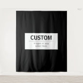 はっきりした編モダン集文字 | ブラック&ホワイト タペストリー (正面)