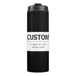 はっきりした編モダン集文字 | ブラック&ホワイト タンブラー