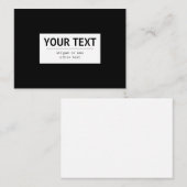 はっきりした編モダン集文字 | ブラック&ホワイト ノートカード (正面/裏面)