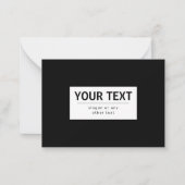 はっきりした編モダン集文字 | ブラック&ホワイト ノートカード (正面)