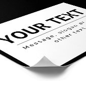 はっきりした編モダン集文字 | ブラック&ホワイト ポスター (角)