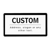 はっきりした編モダン集文字 | ブラック&ホワイト ラベル (正面)