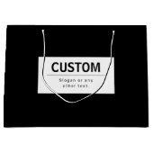 はっきりした編モダン集文字 | ブラック&ホワイト ラージペーパーバッグ (正面)