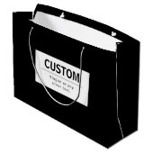 はっきりした編モダン集文字 | ブラック&ホワイト ラージペーパーバッグ (裏面アングル)