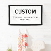 はっきりした編モダン集文字 | ブラック&ホワイト 横断幕 (インサイチュ)