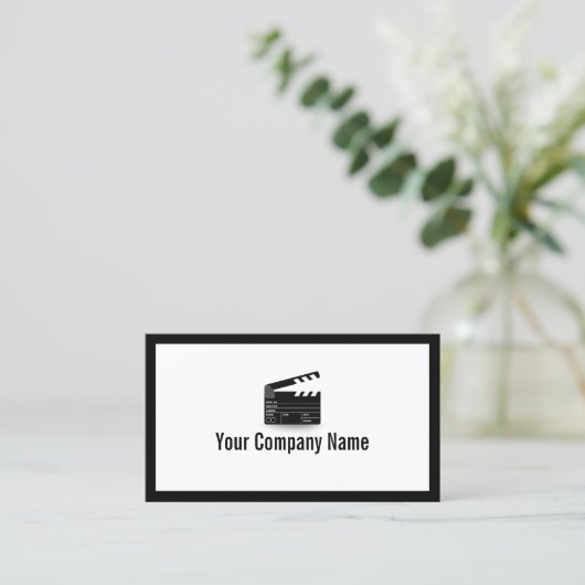 はっきりした縁どClapperboard取締役 名刺 (スタンド正面)